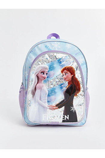 LC Waikiki LCW ACCESSORIES Mavi Baskılı Frozen Baskılı Kız Çocuk Okul Çantası