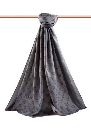 Vissona Medina Silk Women's Shawl - Smoke, Mixed Color, 90x90