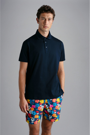 PAUL&SHARK MEN'S KNITTED POLOSHIRT C.WCOTTON