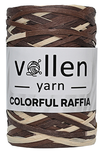 vollen yarn Premium πολύχρωμο σχοινί Raffia, Σχοινί από ψάθινο χαρτί, Φυσικό σχοινί Raffia, Σχοινί τσάντας, Σχοινί Supla, Σχοινί καπέλου και οργάνων