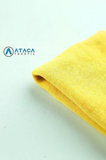 ATACA TEKSTİL Yellow Combed Cotton - Single and Double Fitted Sheet, 100% Cotton Breathable Fabric