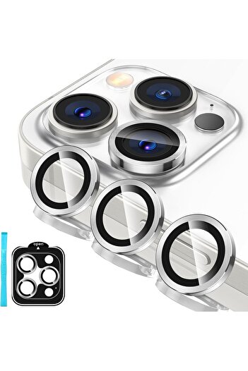Evax (Safir) iPhone 15 Pro Max / 15 Pro Compatible Sapphire Camera Lens Protector Easy Install with Attachment
