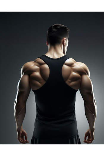Ghedto No Pain No Gain Fitness Tank Top Αθλητής Μονό Μαύρο