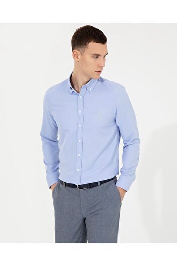 Pierre Cardin Cămașă Oxford Slim Fit albastră - G021GL004.000.1514042