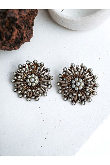 FAYRA ACCESSORIES Diamond Mounted Earrings