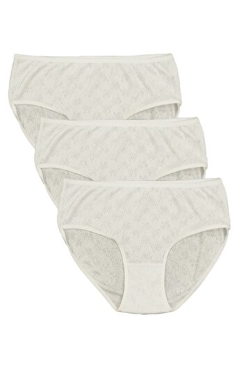 FSM1453 Women's Cotton Transfer Ribana Bato High Waist Slip Panties 6-Piece - 3001