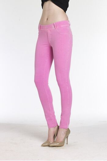 FSM1453 Women's Cotton Slim Fit Neon Jean Tights - 4685
