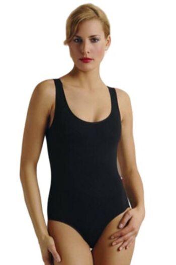 Tutku Women's Black 3-Pack Tutku Bodysuit with Snap Fasteners Wide Strap