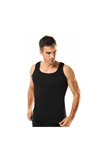 Tutku 6-Piece Men's Athlete (rambo) Ribbed Undershirt Color: black