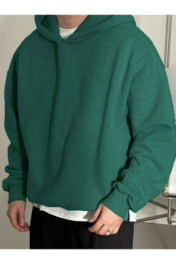 GENIUS STORE Ανδρικό φούτερ με κουκούλα Oversize - 3 Κλωστές