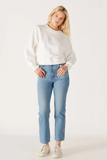 WRANGLER High Waist Stretchy Light BlueWildWest Jeans -RegularFit Jeans