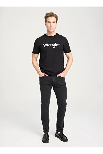 WRANGLER Black Greensboro Jeans - Low Waist, Straight Leg, Regular Fit Jeans