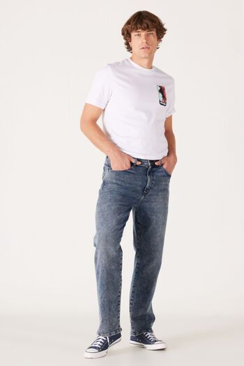 WRANGLER Flexible and Comfortable Low Waist Light BlueReddingJeans -LooseFitDenimJeans