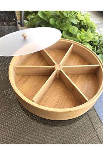 KESEN ZÜCCACİYE Bamboo 6-Compartment Swivel Display