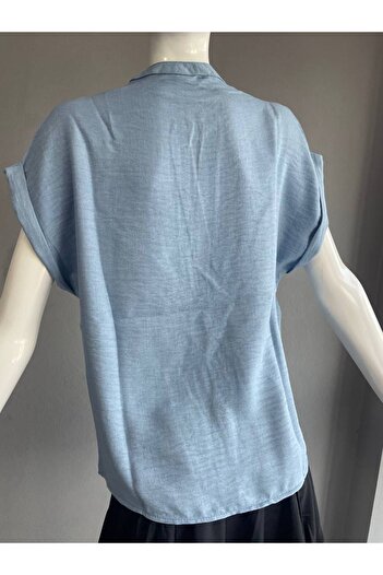 rengamoda Sofia V-Neck Linen Women's T-Shirt (Coloured)