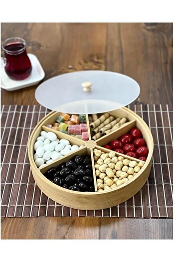 KESEN ZÜCCACİYE Bamboo 6-Compartment Swivel Display
