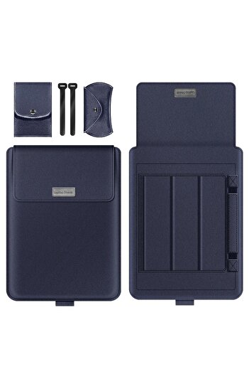 TEKNETSTORE Apple Macbook Air 15 Inch M2-m3 2023/2024 A2941 A3114 - Compatible Leather Stand Bag