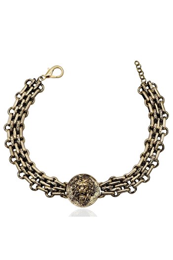 Bayemeyc Leo Altın Kaplama Choker Kolye