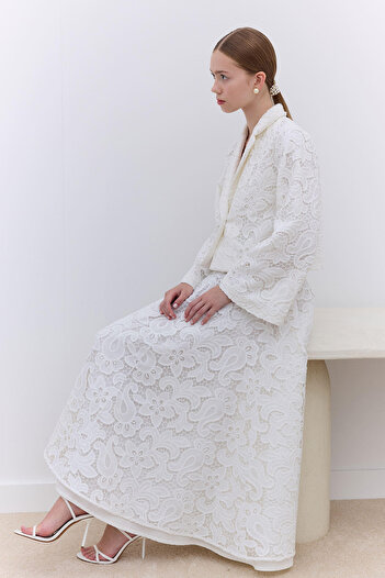 Manuka Ecru Color - Limited Edition Lace Jacket