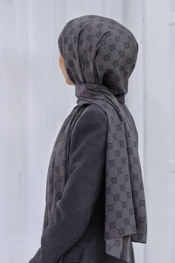 Vissona Medina Silk Women's Shawl - Smoke, Mixed Color, 90x90