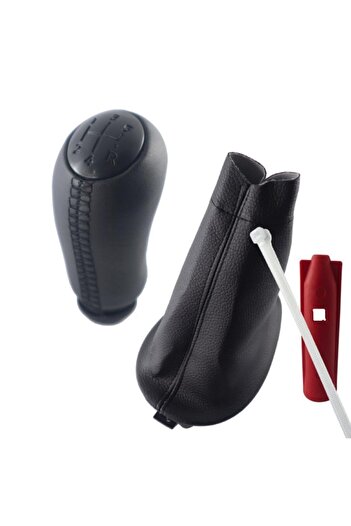 ZETOTO Symbol Thalia Gear Shift Knob Black Cover and Gaiter Set 5 Forward
