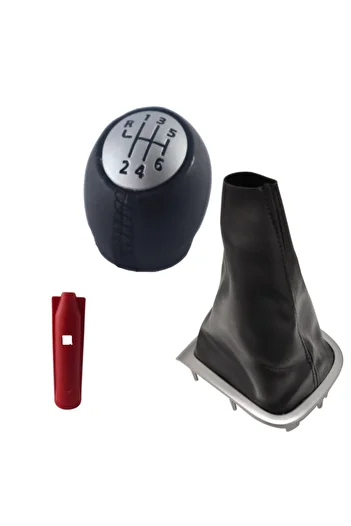 ZETOTO Fluence Megane 3 Leather Gear Shift Knob Shift Gaiter Chrome 6 Forward