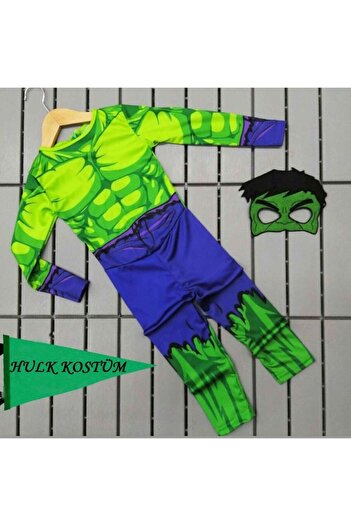 Zeki Karga Παιδική στολή Hulk 3-4 ετών με μάσκα