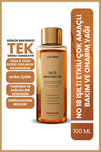 Luis Bien No:18 Multi-Purpose Radiance Care Oil – Nourishing & Softening for Skin & Hair