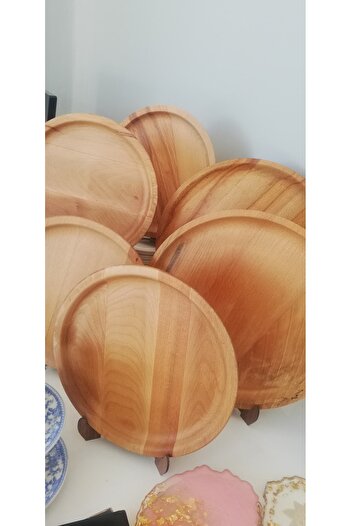 SARE Set of 2 Wooden Cake Presentation Plates