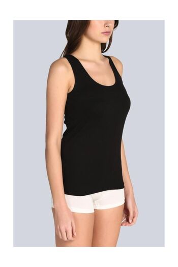 Tutku 6 Pieces Black Color Thick Strap Undershirt