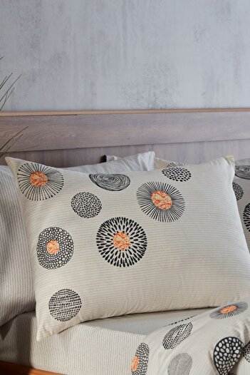 Doqu Home Polycotton Pamuklu Nevresim Takımı Cosmos Çift Kişilik - Gri
