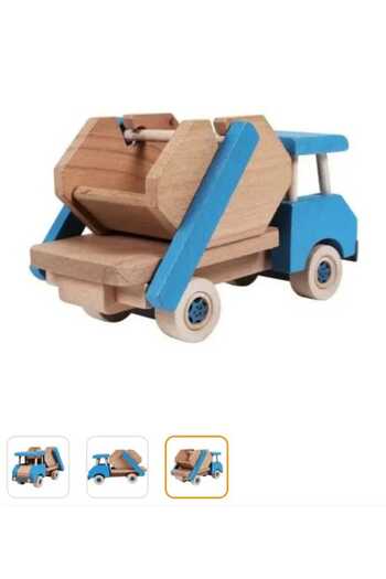 WOODTOY'S ORGANİK OYUNCAK DÜNYASI Wooden Garbage Truck - Stylish and Useful
