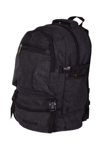 ESCAPE Μαύρο Mountaineer Backpack Canvas Fabric 50lt 501 Outdoor Bag