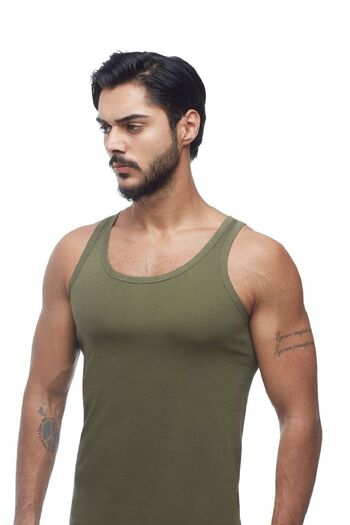 FSM1453 Men's Cotton Single Jersey Combed Classic Colored Undershirt
