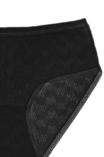 FSM1453 Women's Cotton Transfer Ribana Bato High Waist Lace Slip Panties -3003