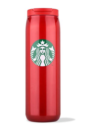 Starbucks Red Shiny Stainless Steel Thermos 473 Ml