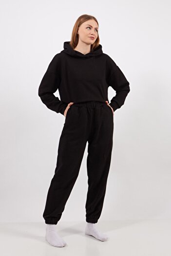 SevdeUgur Kadın Siyah Eşofman Takımı Kadın - Jogger - Sweatshirt- Collection