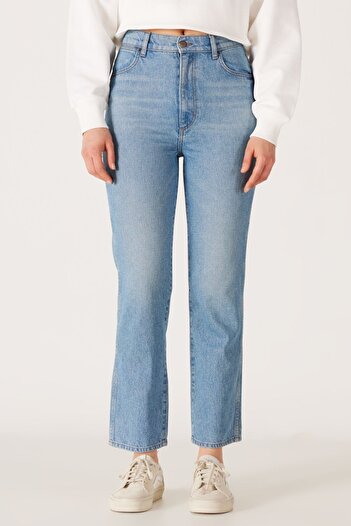 WRANGLER High Waist Stretchy Light BlueWildWest Jeans -RegularFit Jeans