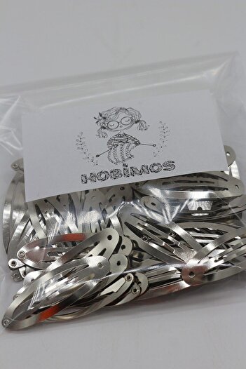Hobimos 6 Cm Nickel Plated Snap Buckle Silver Color 35 Pieces