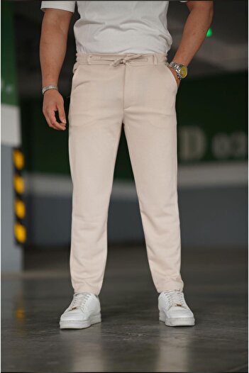 belean Black Italian Cut Lycra Flexible Ankle Length Men's Trousers