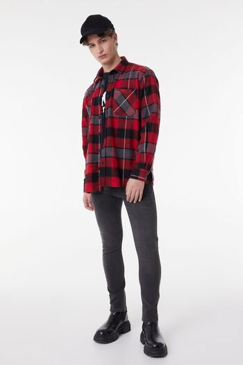 Lee Loose Fit Relaxed Cut Red Men's Long Sleeve Shirt