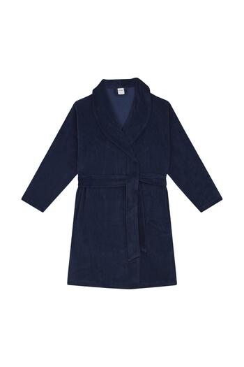Antebies Navy Blue Velvet Dressing Gown