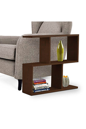 Modern home Versatile Asymmetrical Side Table Brown Colour for Modern Spaces