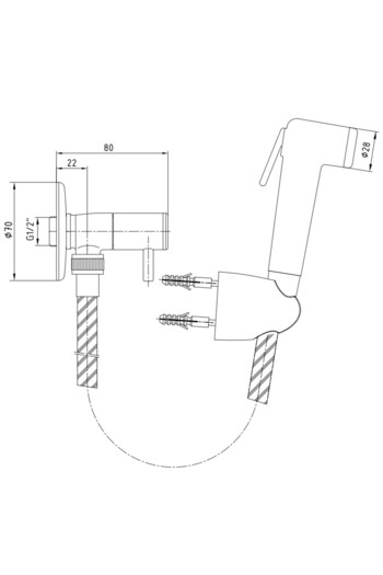 Eca Hand Shower Bidet Faucet 102111133H