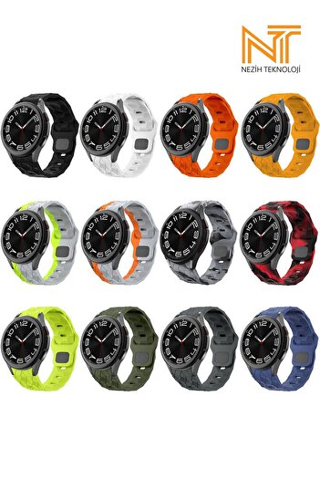 Nezih Case Samsung Galaxy Watch Fe / 4 / 5 / 5 Pro / 6 / 7 40 42 44 46mm Compatible A+ Quality Silicone Cord