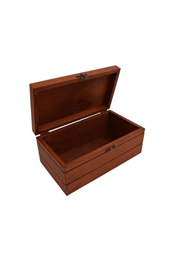 t tun's woods 24cm X 14cm Decorative Wooden Box - 10cm Height, 14cm Base Width