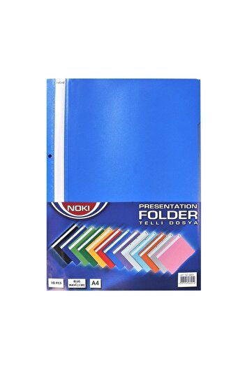 Noki A4 Blue 10-Wire Plastic File