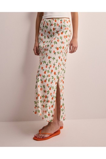 PIECES PCNYA HW LONG SLIT SKIRT BC