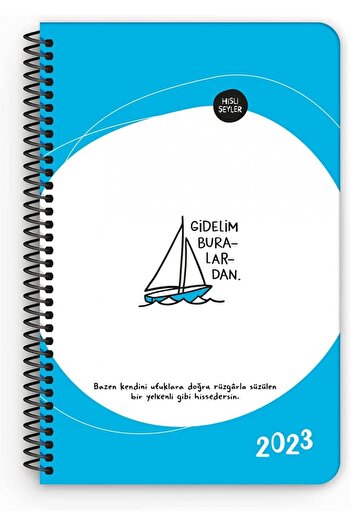 Hisli Şeyler Седмичен дневен ред за 2023 г. 13x19,5 см - Да тръгнем оттук (СИН) / 831255