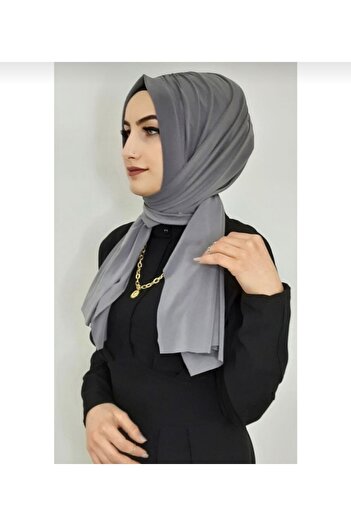 Ayselcehobi Gray Gathered Ready Shawl